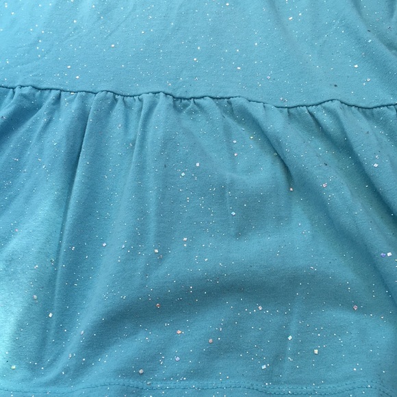 Teal Peplum Glitter Top - Picture 2 of 6